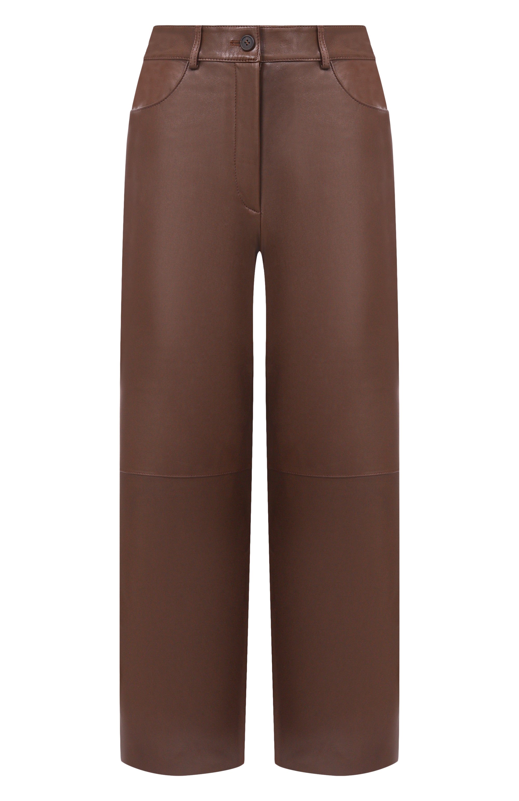 Кожаные брюки ANTONELLI FIRENZE коричневого цвета по цене 99500 руб., арт. M8034P/8966, фото 1 Кожаные брюки ANTONELLI FIRENZE, арт. M8034P/8966, фото 1