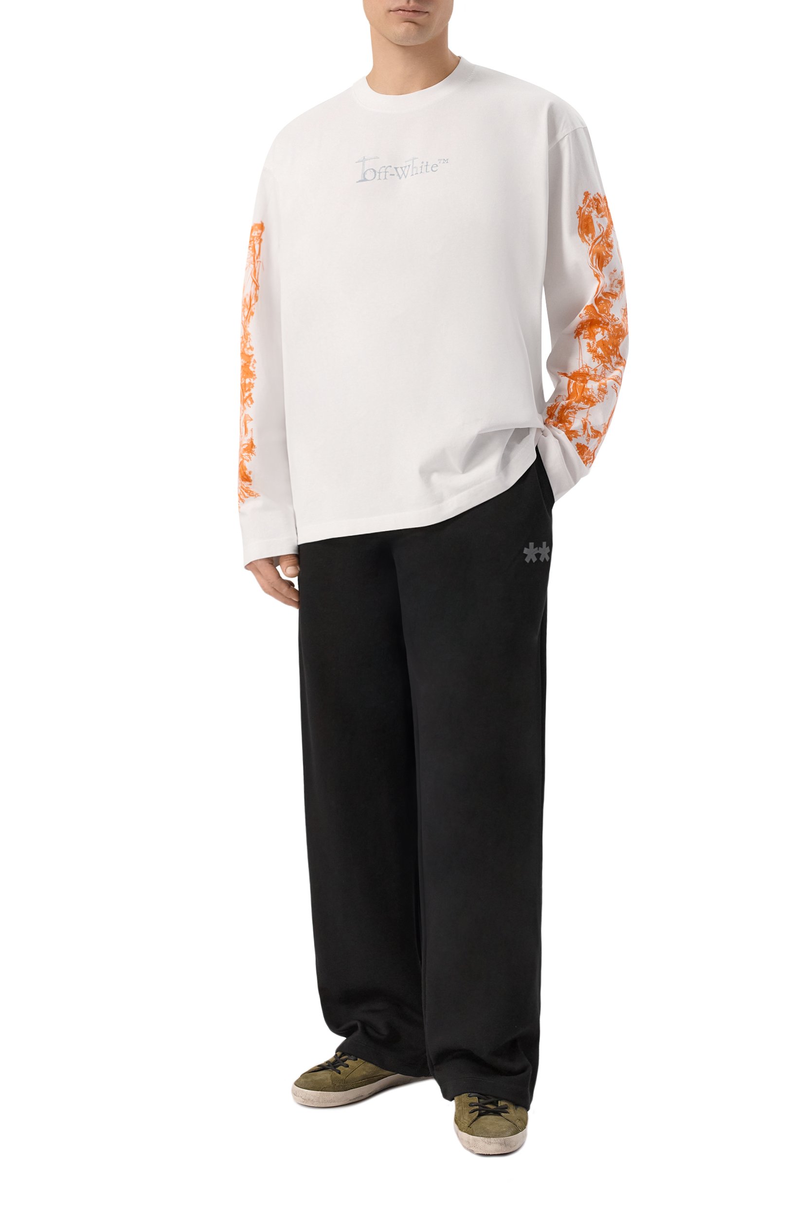 Хлопковый лонгслив OFF-WHITE, арт. 0MAB09CF26JER0061, фото 2