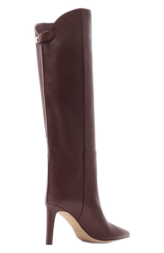 Кожаные сапоги Alizze 85 Jimmy Choo F_AL.EA/IZ/ZE KB 85/SUE_SQM.AL_5A_IZ/ZE KB 85 Бордовый  F_AL.EA/IZ/ZE KB 85/SUE_SQM.AL_5A_IZ/ZE KB 85 Фото 5
