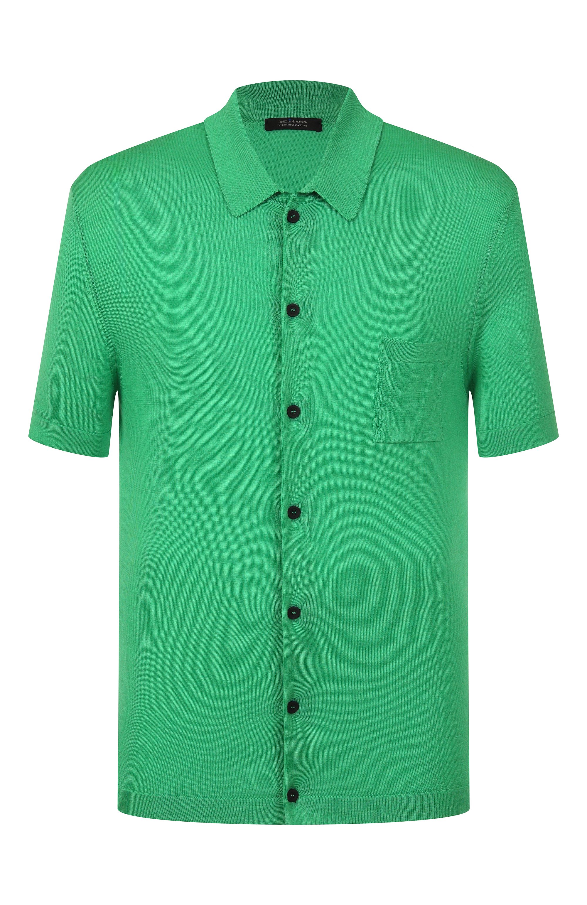 Рубашка из шерсти и шелка KITON, арт. UMM059508, фото 1