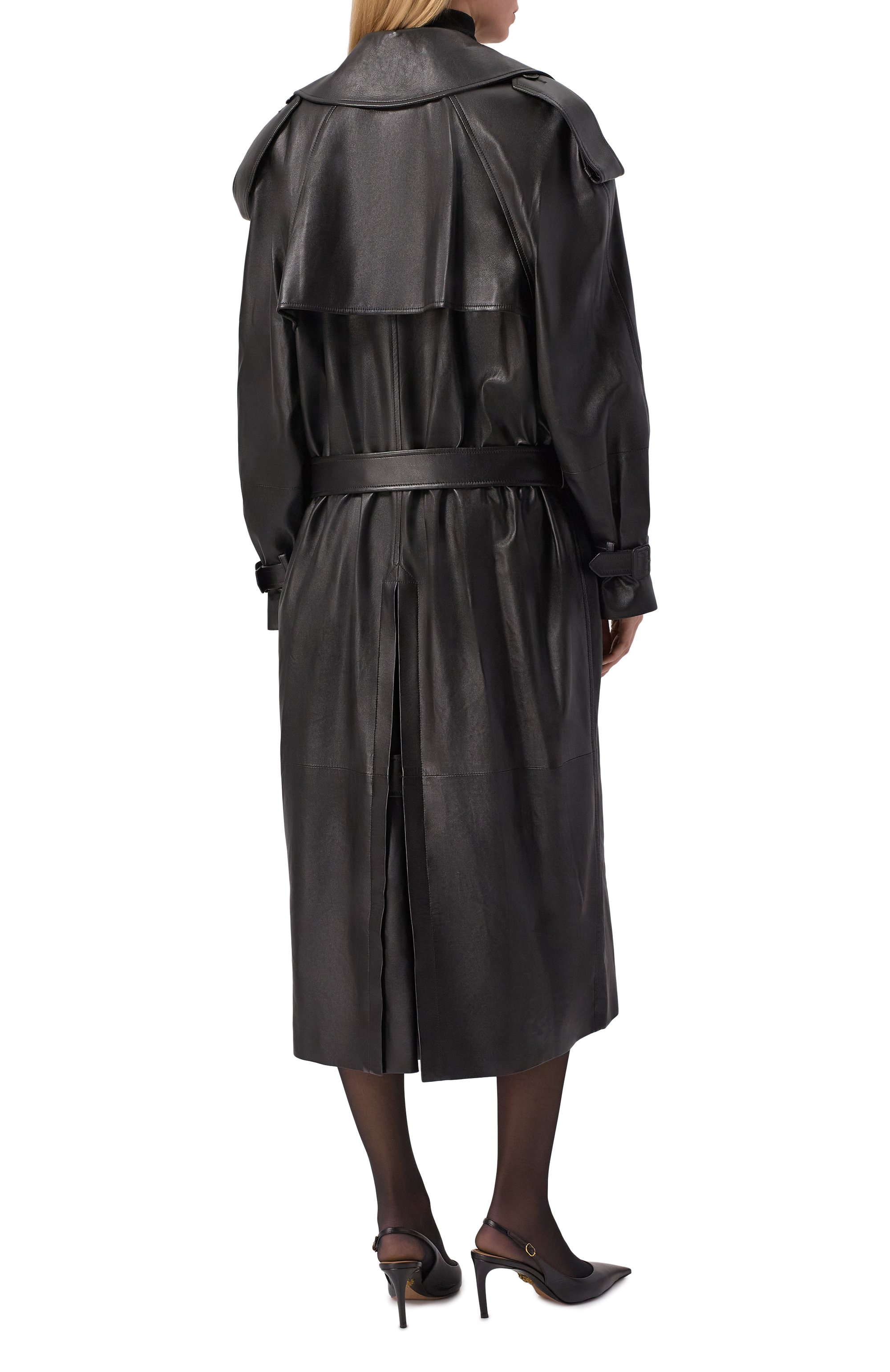 Кожаный тренч SAINT LAURENT, арт. 815241/YC2TF, фото 4