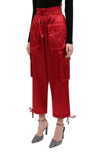 Брюки DOLCE & GABBANA красного цвета по цене 108500 руб., арт. FTB8QT/FUS0K, фото 3 Брюки DOLCE & GABBANA, арт. FTB8QT/FUS0K, фото 3