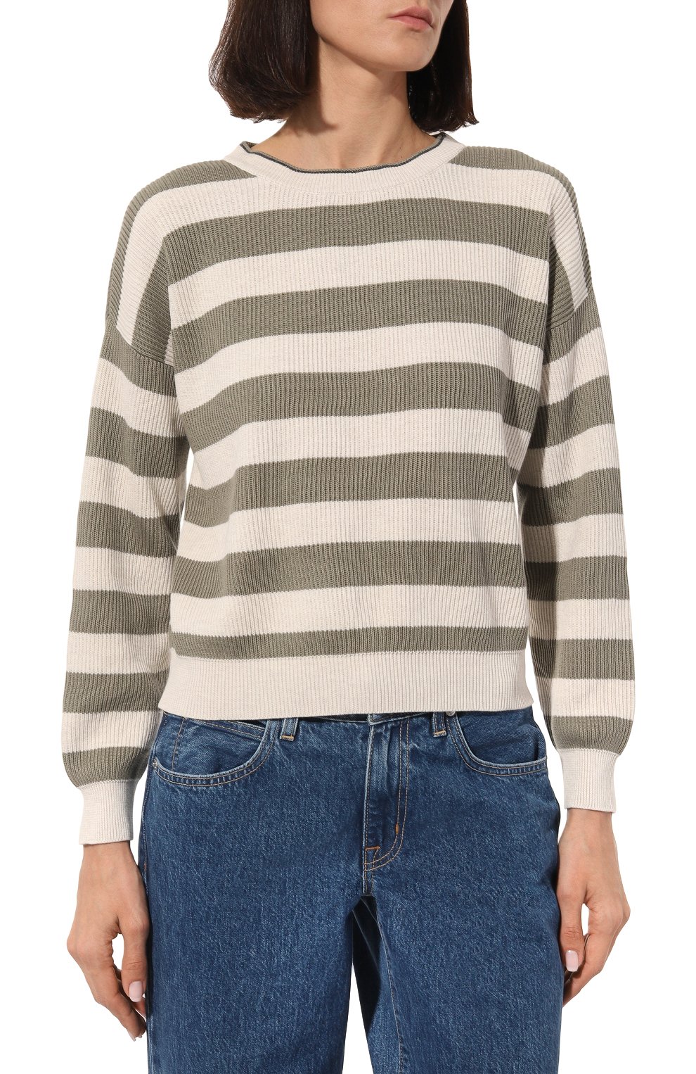 Хлопковый пуловер BRUNELLO CUCINELLI, арт. M1900B1035, фото 3