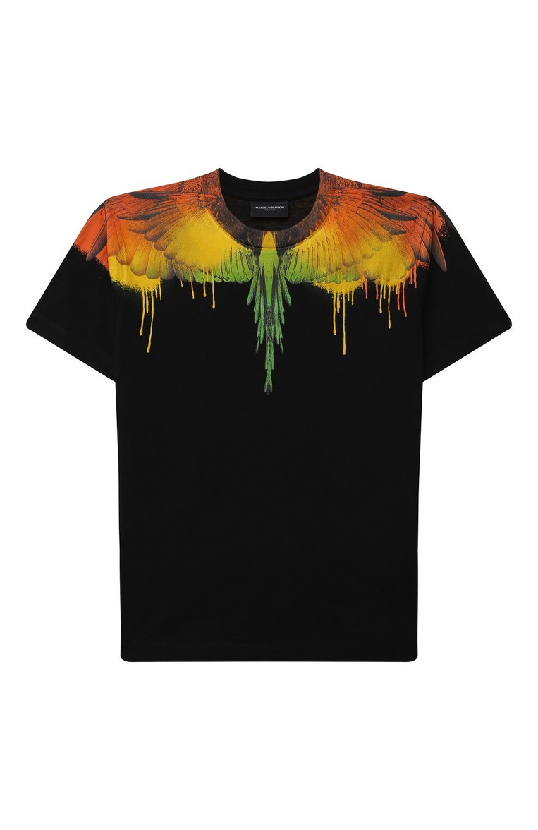 Детская хлопковая футболка MARCELO BURLON KIDS OF MILAN черного цвета, арт. 21E/B/MB/1104/0010/2-6Y | Фото 1 (Материал внешний: Хлопок; Рукава: Короткие; Региональные ограничения белый список (Axapta Mercury): RU; Мальчики Кросс-КТ: Футболка-одежда; Материал сплава: Проставлено; Драгоценные камни: Проставлено)