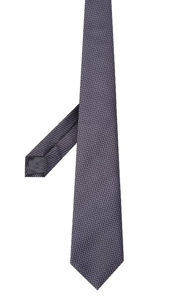 Шелковый галстук GIORGIO ARMANI темно-серого цвета по цене 26450 руб., арт. GM000800/TE20412, фото 3 Шелковый галстук GIORGIO ARMANI, арт. GM000800/TE20412, фото 3