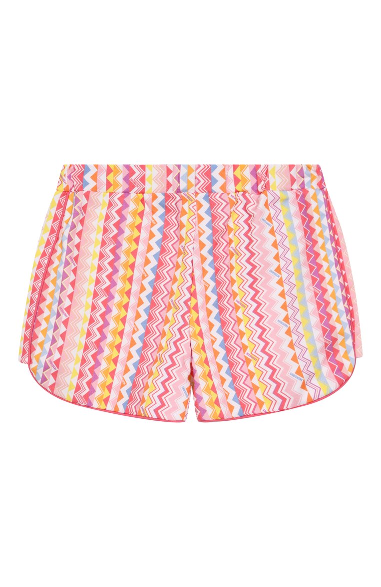 Детские хлопковые шорты MISSONI разноцветного цвета, арт. MW6A19/Z2848/6-10 | Фото 2 (Нос: Не проставлено; Материал внешний: Хлопок; Случай: Повседневный; Ростовка одежда: 8 лет | 128 см, 6 лет | 116 см, 10 - 11 лет | 140 - 146см)