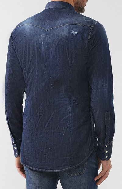 Джинсовая рубашка на кнопках DSQUARED2, арт. S74DM0159/S30341, фото 4