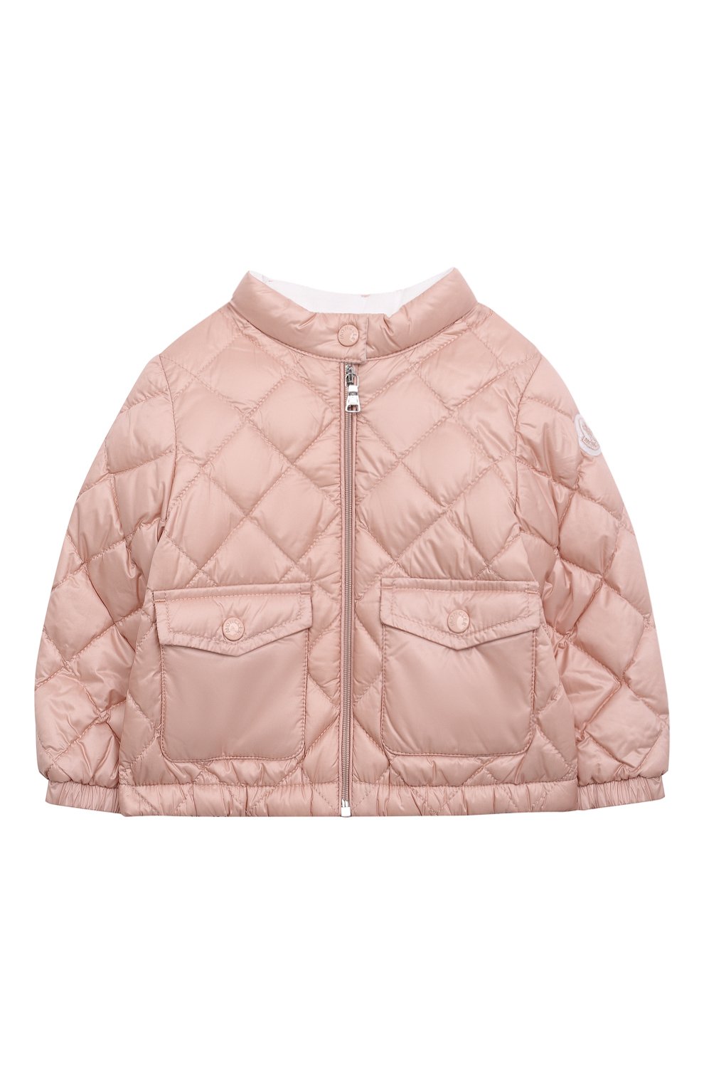 Пуховая куртка MONCLER светло-розового цвета по цене 41250 руб., арт. H1-951-1A000-15-53048/9-12M, фото 1 Пуховая куртка MONCLER, арт. H1-951-1A000-15-53048/9-12M, фото 1