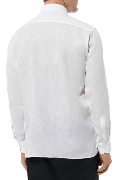 Льняная рубашка COLOMBO белого цвета по цене 65700 руб., арт. CM00375, фото 4 Льняная рубашка COLOMBO, арт. CM00375, фото 4