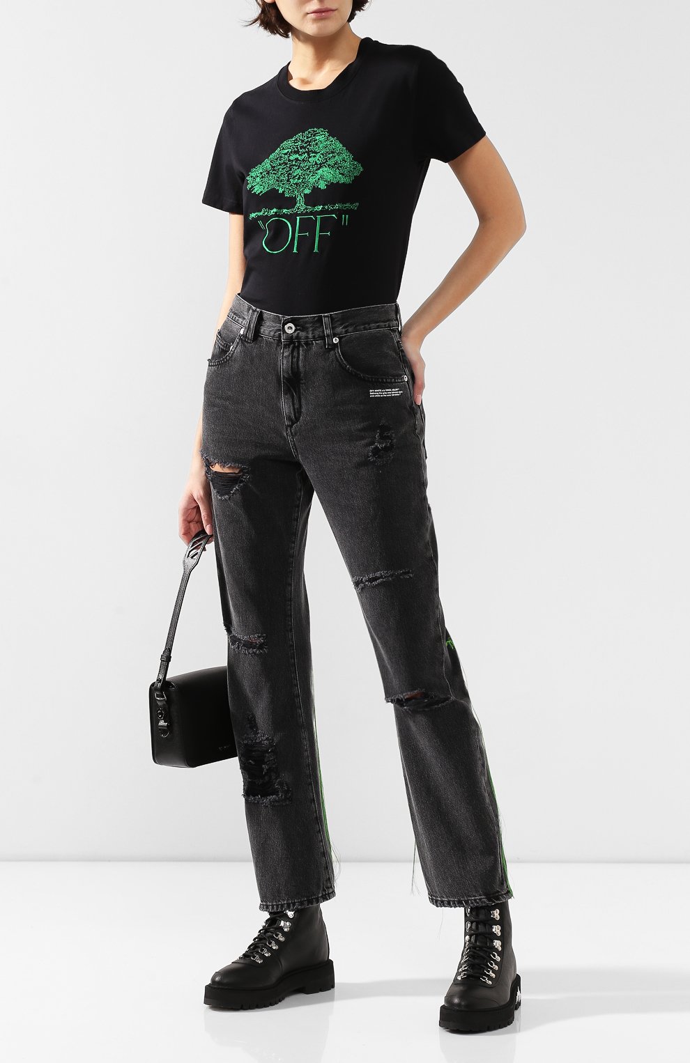 Хлопковая футболка OFF-WHITE, арт. 0WAA049F19B070681040, фото 2