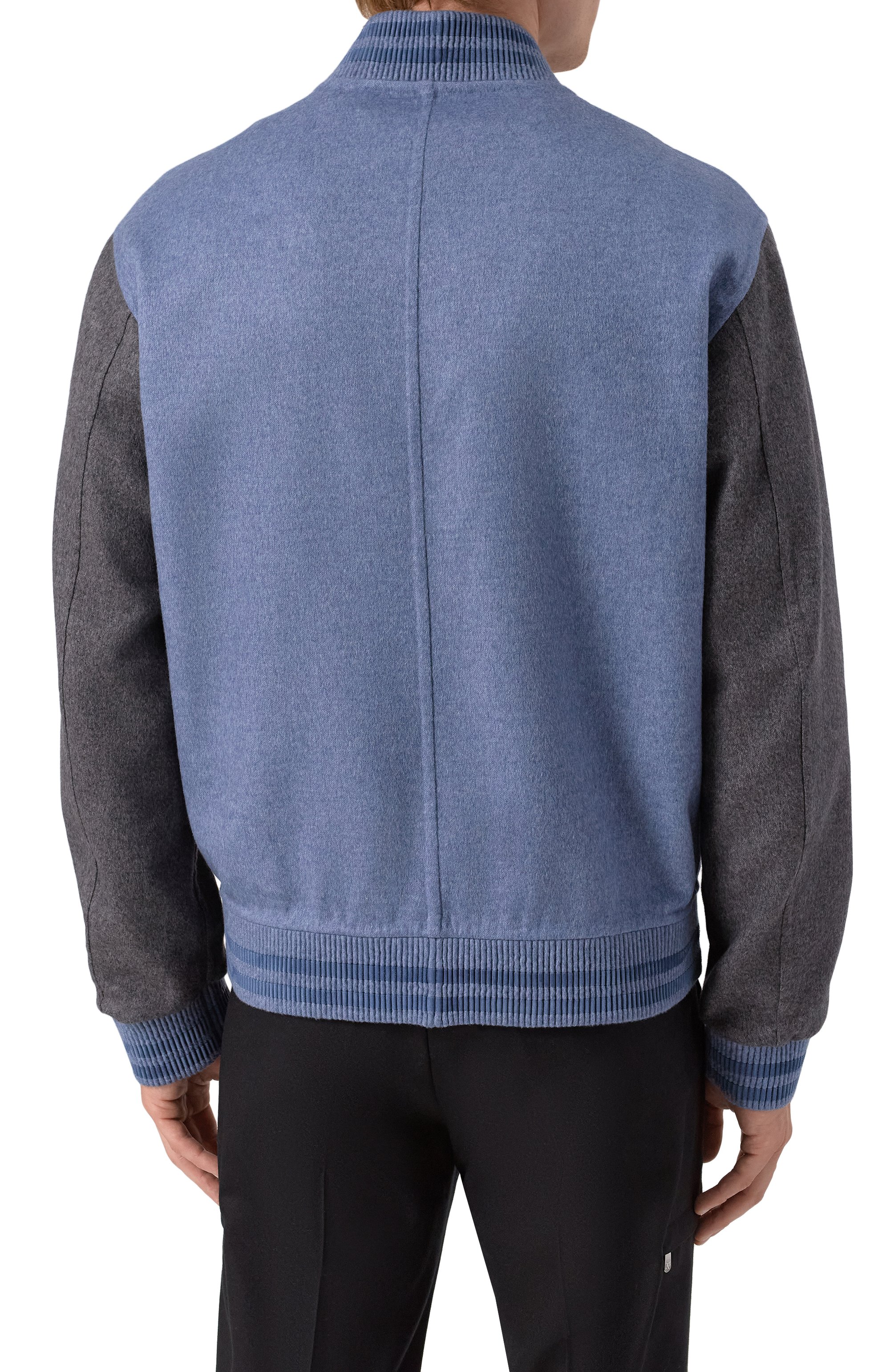 Бомбер из шерсти и кашемира ZILLI синего цвета по цене 263500 руб., арт. DBL005M024450037U, фото 4 Бомбер из шерсти и кашемира ZILLI, арт. DBL005M024450037U, фото 4