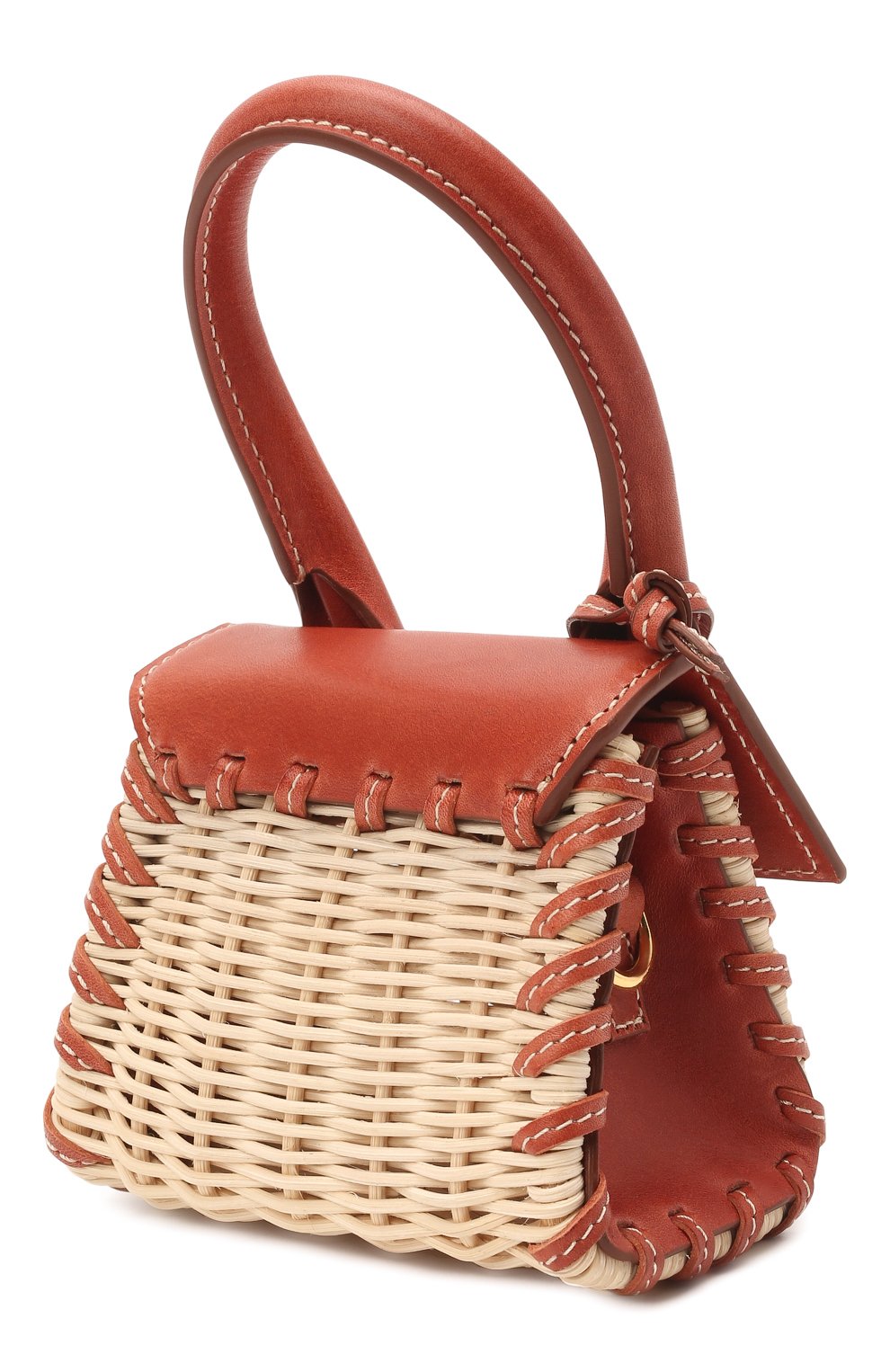 Сумка le chiquito mini JACQUEMUS оранжевого цвета по цене 83350 руб., арт. 211BA01/303490, фото 3 Сумка le chiquito mini JACQUEMUS, арт. 211BA01/303490, фото 3