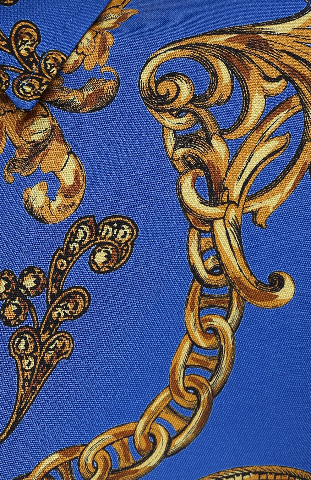 Рубашка из вискозы VERSACE JEANS COUTURE синего цвета по цене 27250 руб., арт. 71HAL201-71DP201 TWILL VI PRINT BAR0QUE/NS007, фото 5 Рубашка из вискозы VERSACE JEANS COUTURE, арт. 71HAL201-71DP201 TWILL VI PRINT BAR0QUE/NS007, фото 5