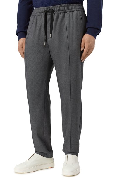 Брюки из шерсти и хлопка DOLCE & GABBANA темно-серого цвета по цене 89950 руб., арт. GYACET/GJ795, фото 3 Брюки из шерсти и хлопка DOLCE & GABBANA, арт. GYACET/GJ795, фото 3