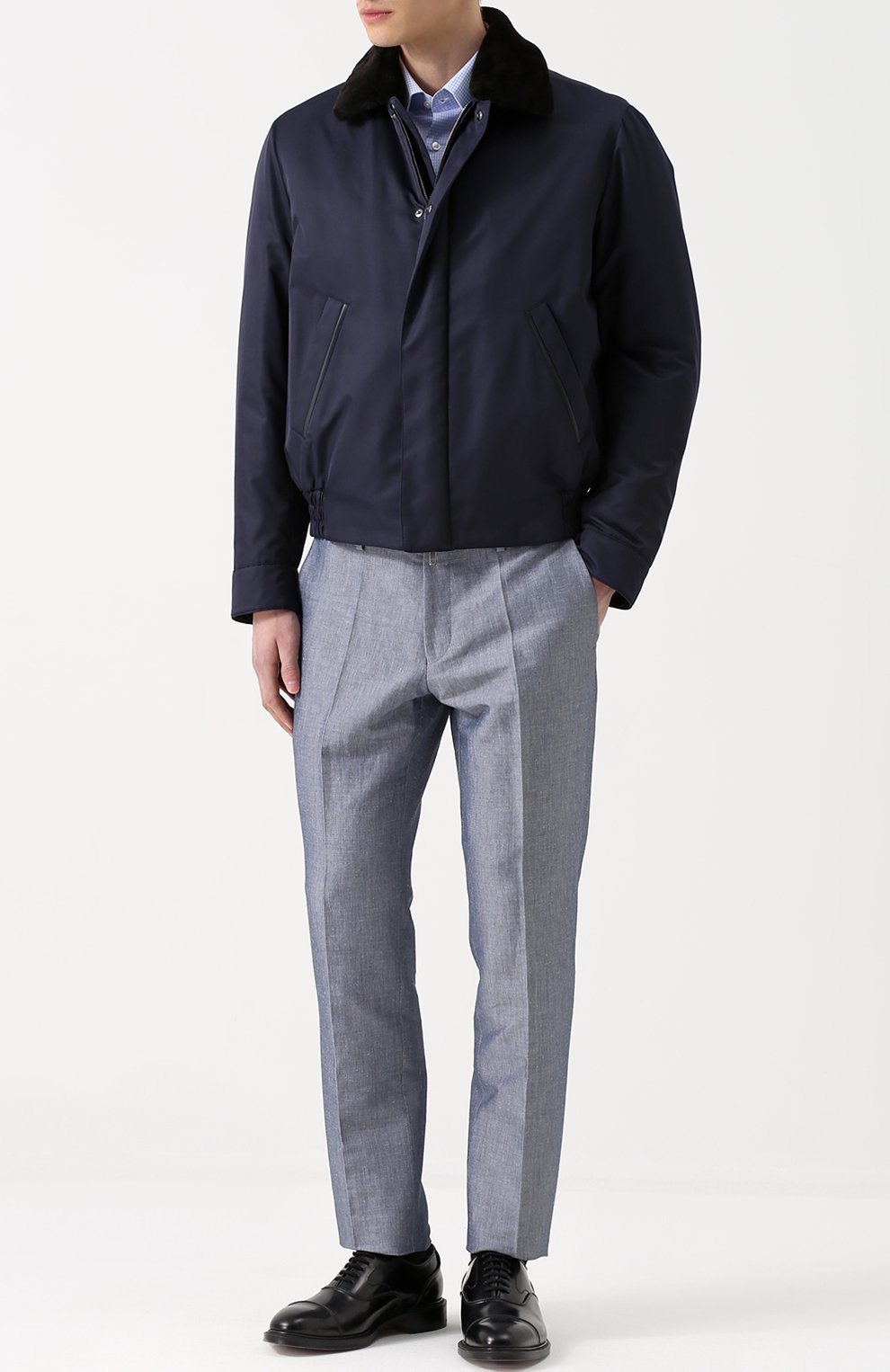 Утепленный бомбер с отделкой из бобра BRIONI, арт. SLPD/06818, фото 2