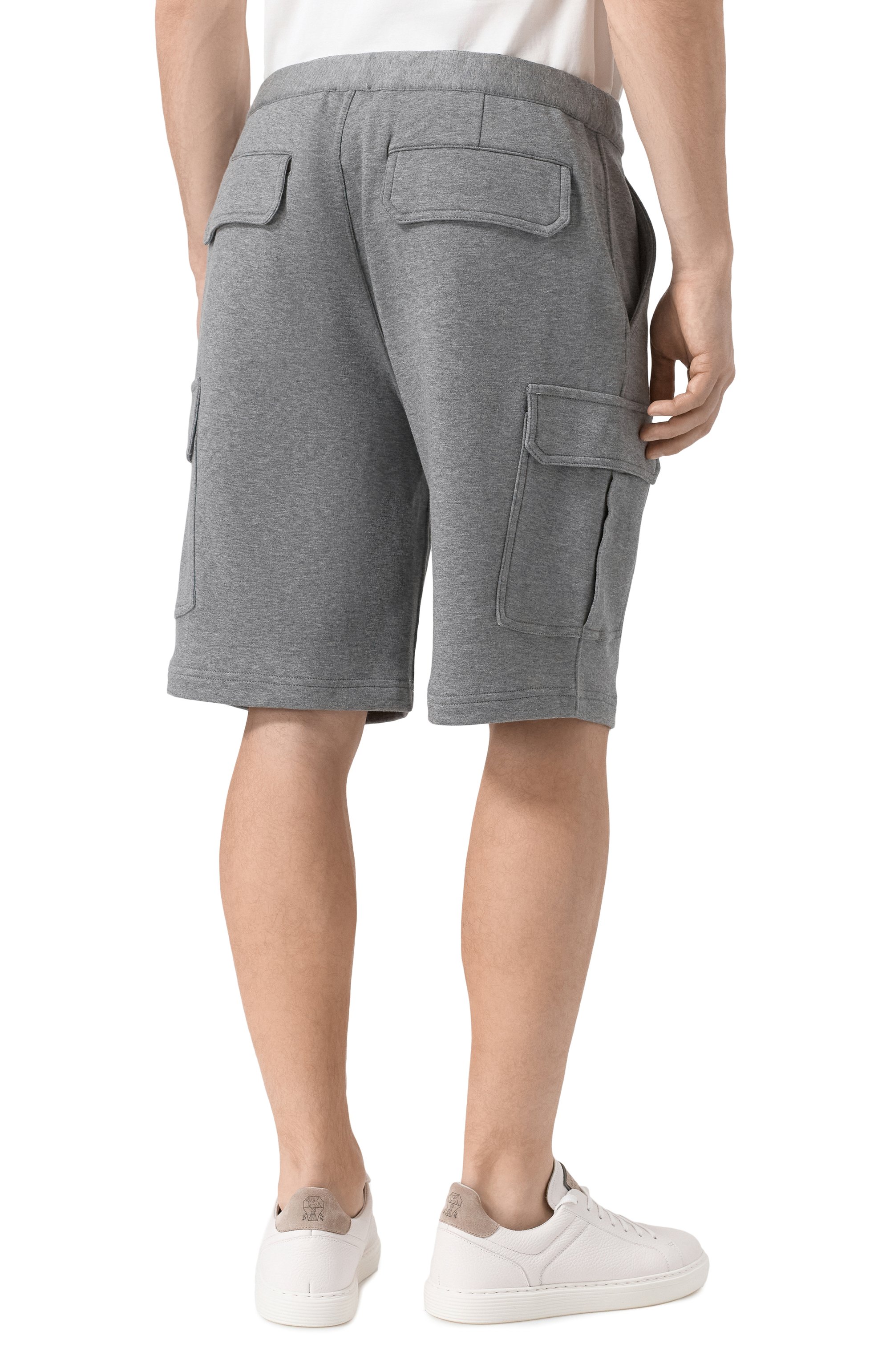 Шорты из хлопка и кашемира BRUNELLO CUCINELLI, арт. MM8313222G, фото 4