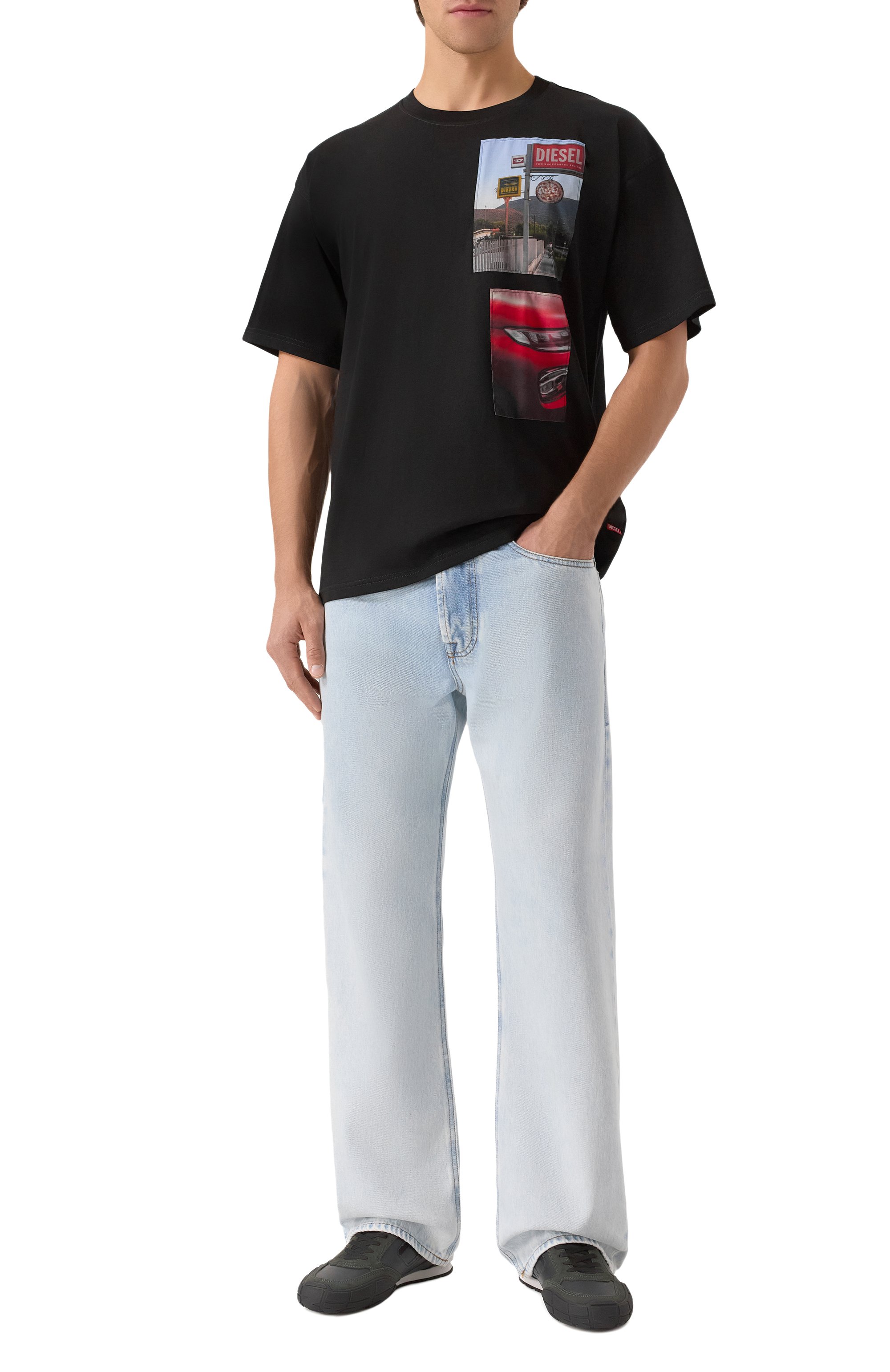 Хлопковая футболка DIESEL, арт. A19467/0PLAT, фото 2