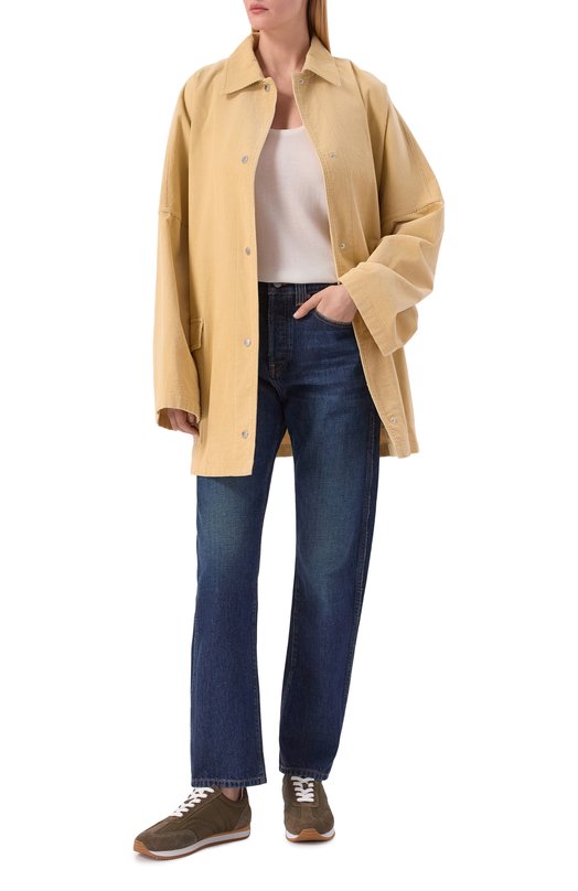 Комбинированные кроссовки TOTEME 251-WAS1544-FB0137 Хаки  251-WAS1544-FB0137 Фото 3