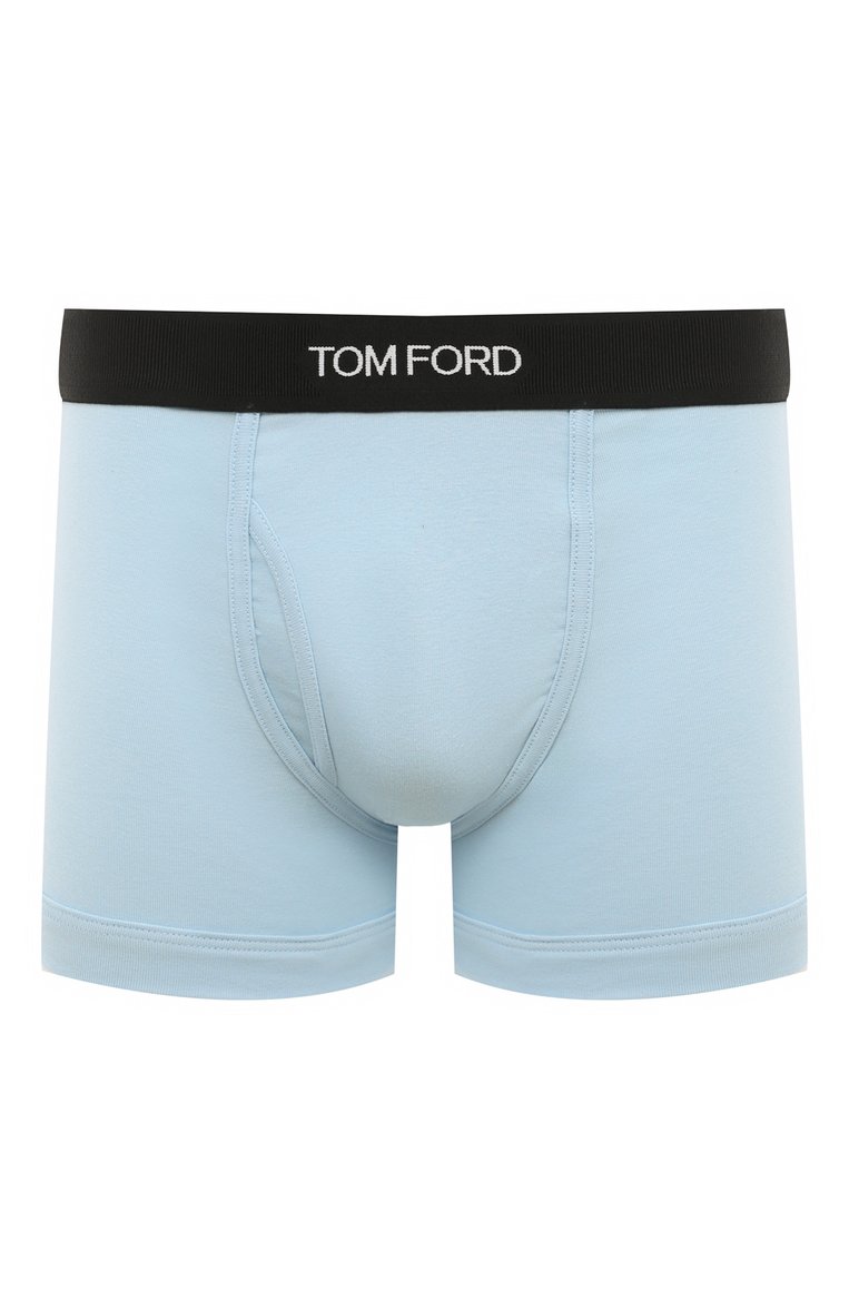 Мужские хлопковые боксеры TOM FORD голубого цвета, арт. T4LC3/104 | Фото 1 (Материал внешний: Хлопок; Нос: Не проставлено; Мужское Кросс-КТ: Трусы; Кросс-КТ: бельё; Трусы М: Боксеры)