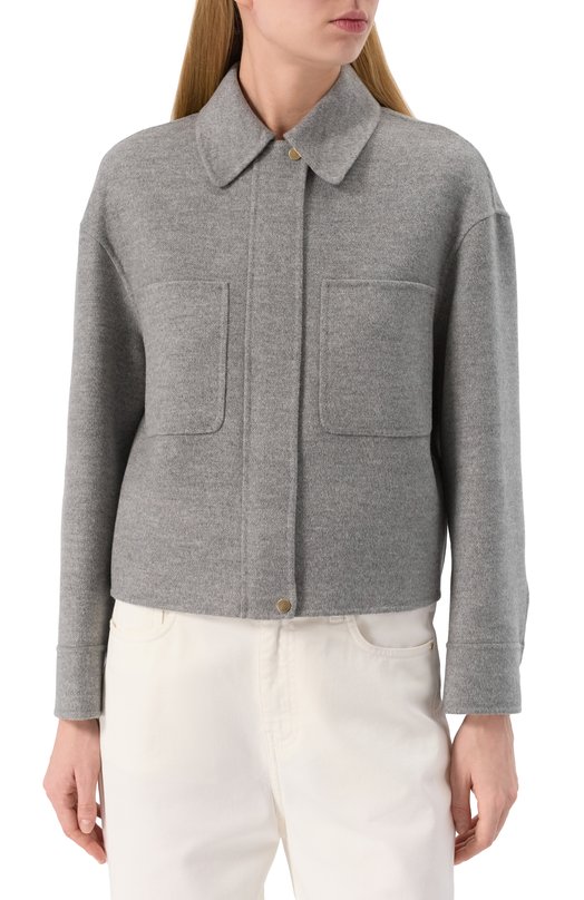 Куртка из шерсти и кашемира Max Mara Studio MADIS0N Серый  MADIS0N Фото 3