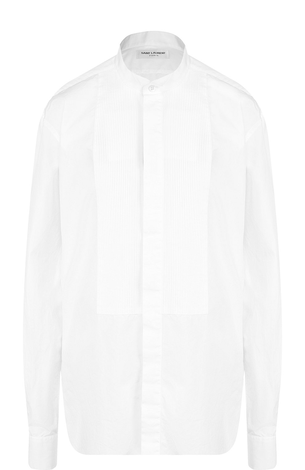 Однотонная хлопковая блуза свободного кроя SAINT LAURENT, арт. 505321/Y216W, фото 1