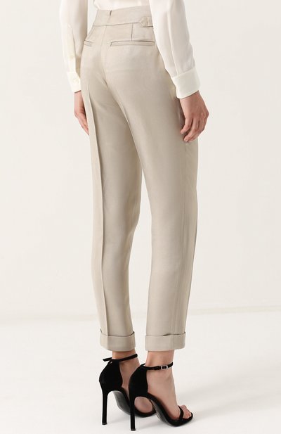 Укороченные брюки со стрелками и отворотами TOM FORD, арт. PAW072-FAX232, фото 4