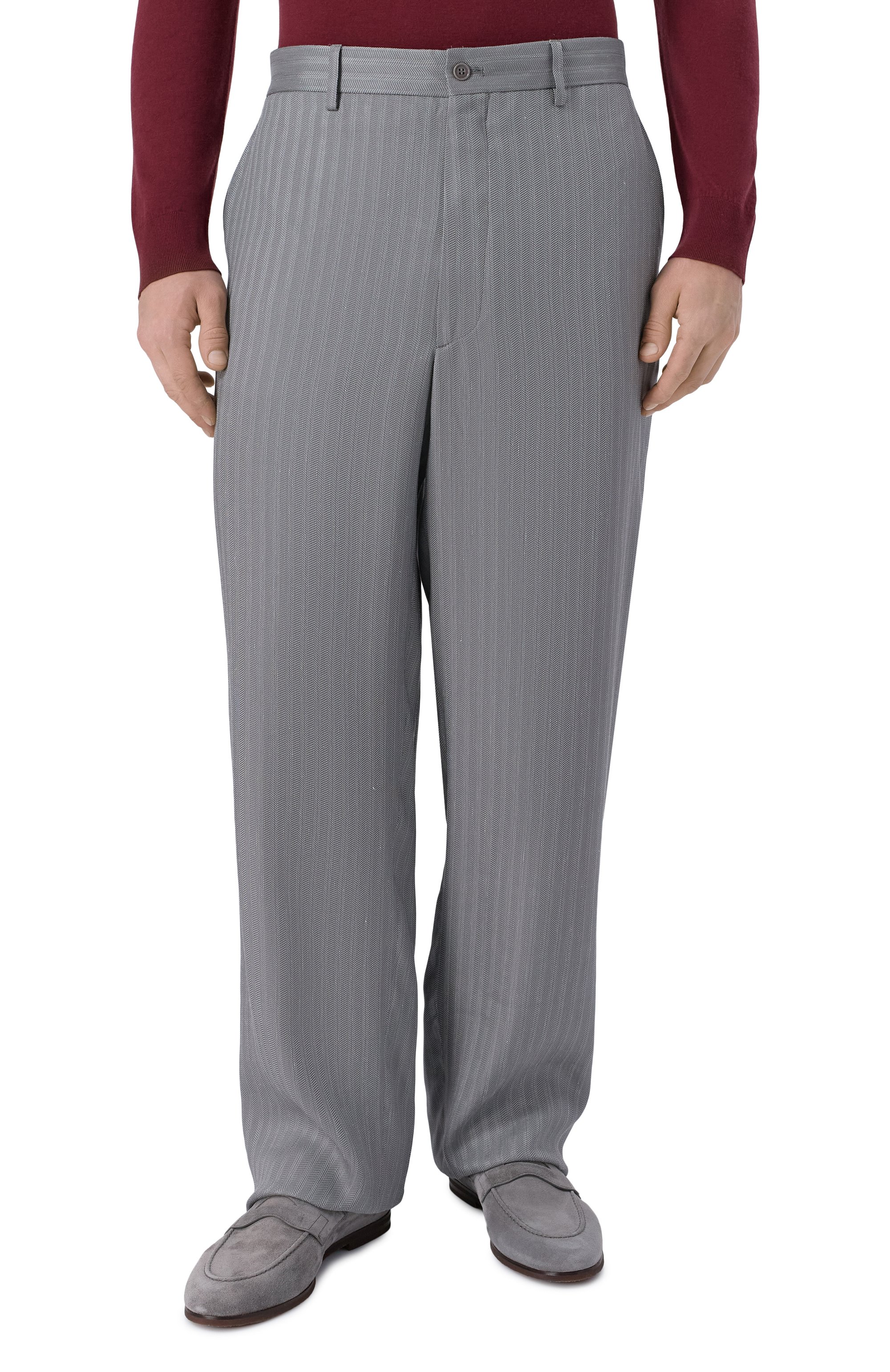 Брюки из виско зы и льна GIORGIO ARMANI, арт. GM000121/TE14464, фото 3