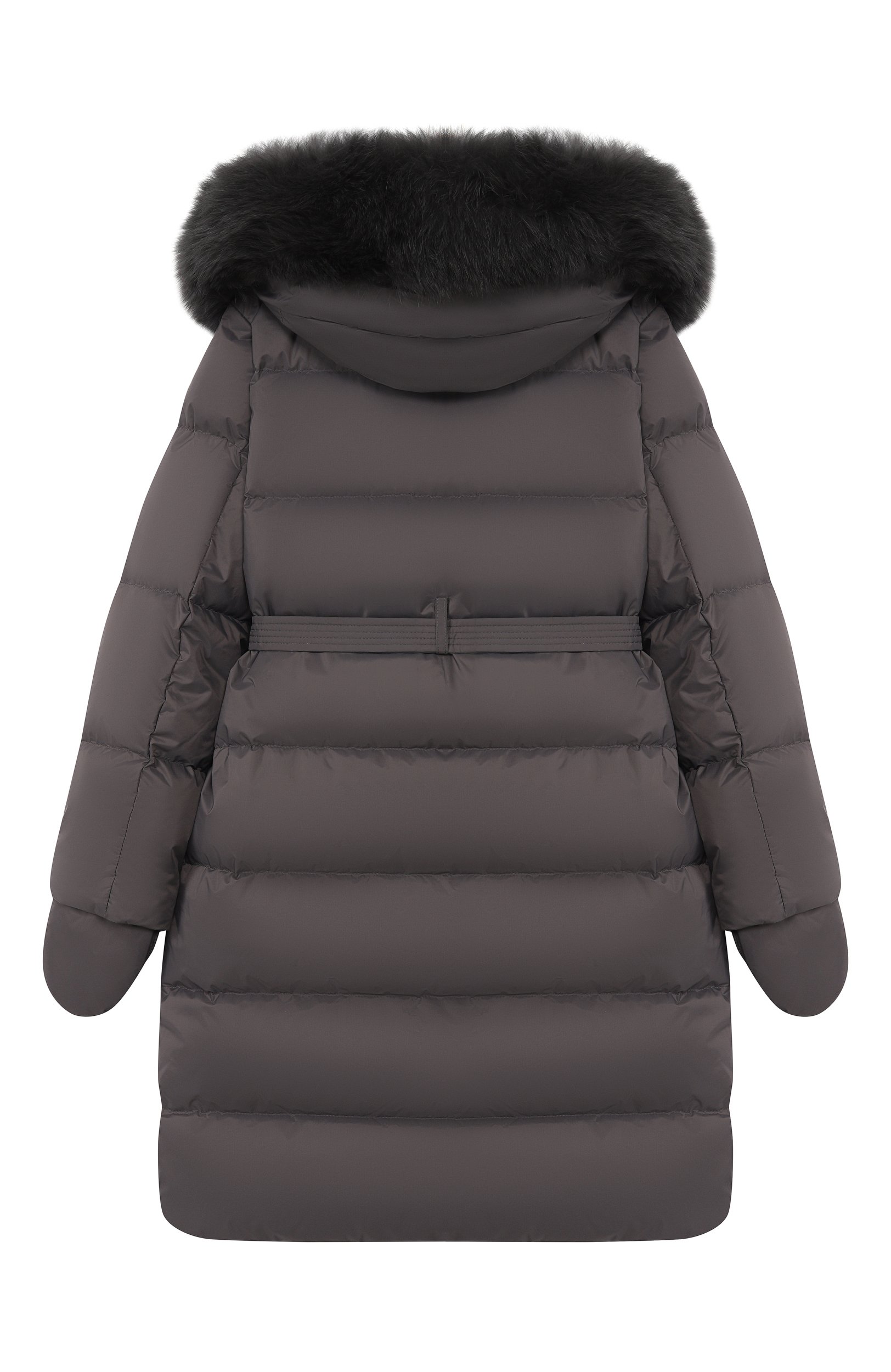 Пуховое пальто с отделкой из лисы YVES SALOMON ENFANT, арт. 25WEM920XXD0XW/8A-10A, фото 2