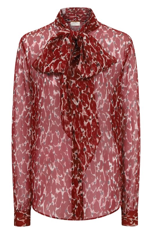 Шелковая блузка Saint Laurent 842861/Y4J35 Красный 842861/Y4J35