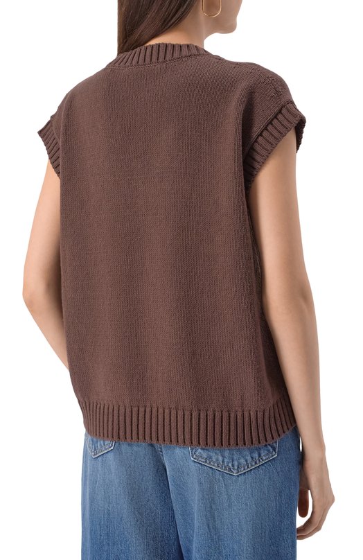 Жилет Weekend Max Mara CRUSCA Коричневый  CRUSCA Фото 4