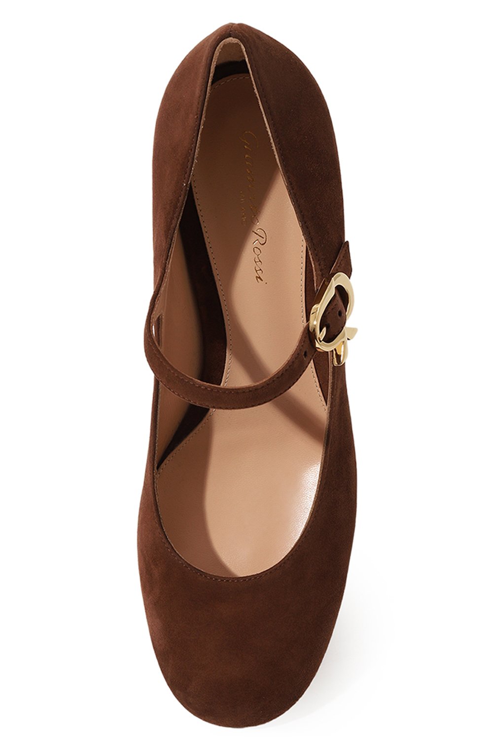 Замшевые туфли mary ribbon GIANVITO ROSSI, арт. G22101.45RIC.CAMBR0W, фото 6