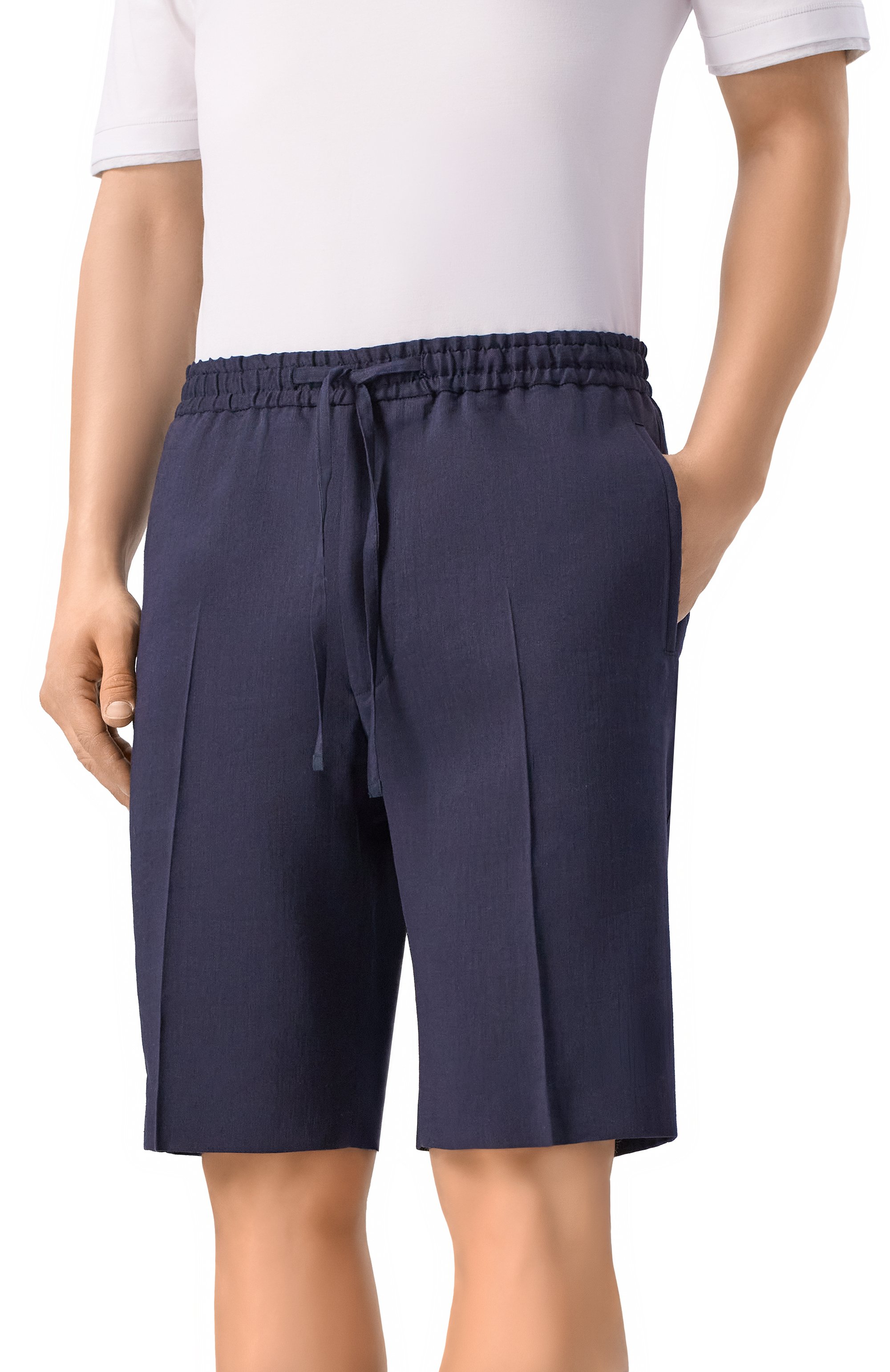 Шорты изо льна и шерсти CORNELIANI, арт. 274555/2718468, фото 3