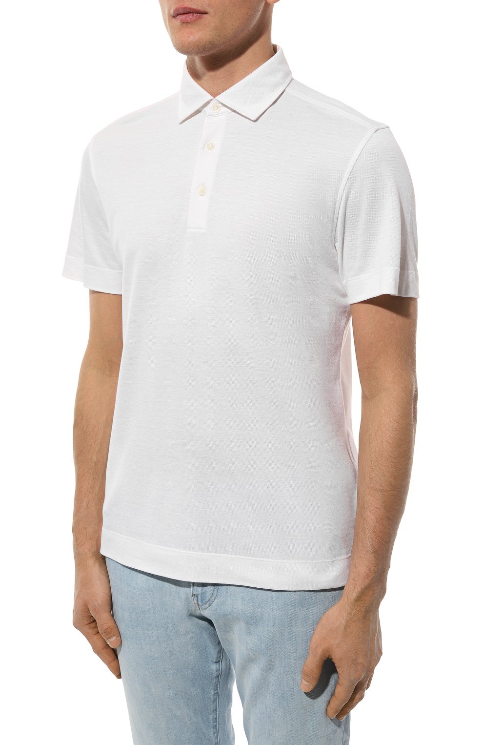 Поло из хлопка и шелка ZEGNA, арт. E8319A5/B773, фото 3