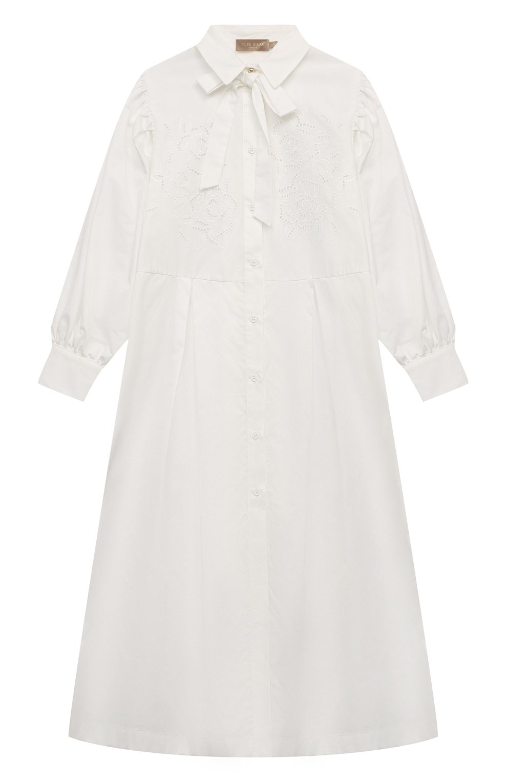 Хлопковое платье ELIE SAAB JUNIOR, арт. EFAB021 TS0724/4A-8A, фото 1