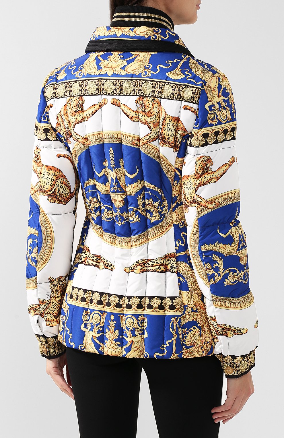 Стеганая куртка с принтом и воротником-стойкой  VERSACE, арт. A80273/A226681, фото 4