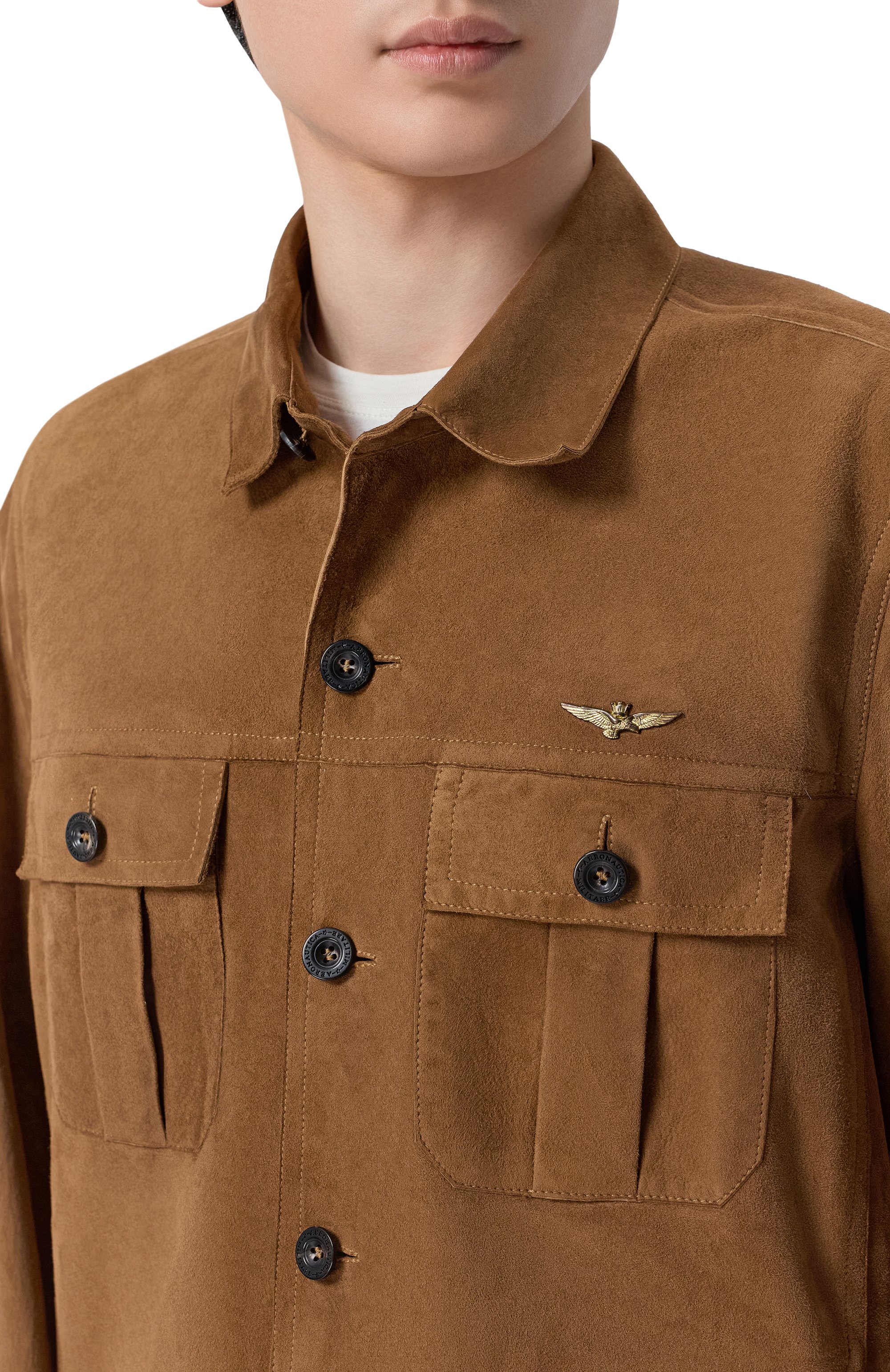Замшевая куртка-рубашка AERONAUTICA MILITARE, арт. PN5063U100998, фото 5