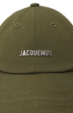 Мужская хлопковая бейсболка JACQUEMUS хаки цвета, арт. 23E/235AC452-5012 | Фото 4 (Материал: Текстиль, Хлопок; Материал сплава: Проставлено; Нос: Не проставлено)