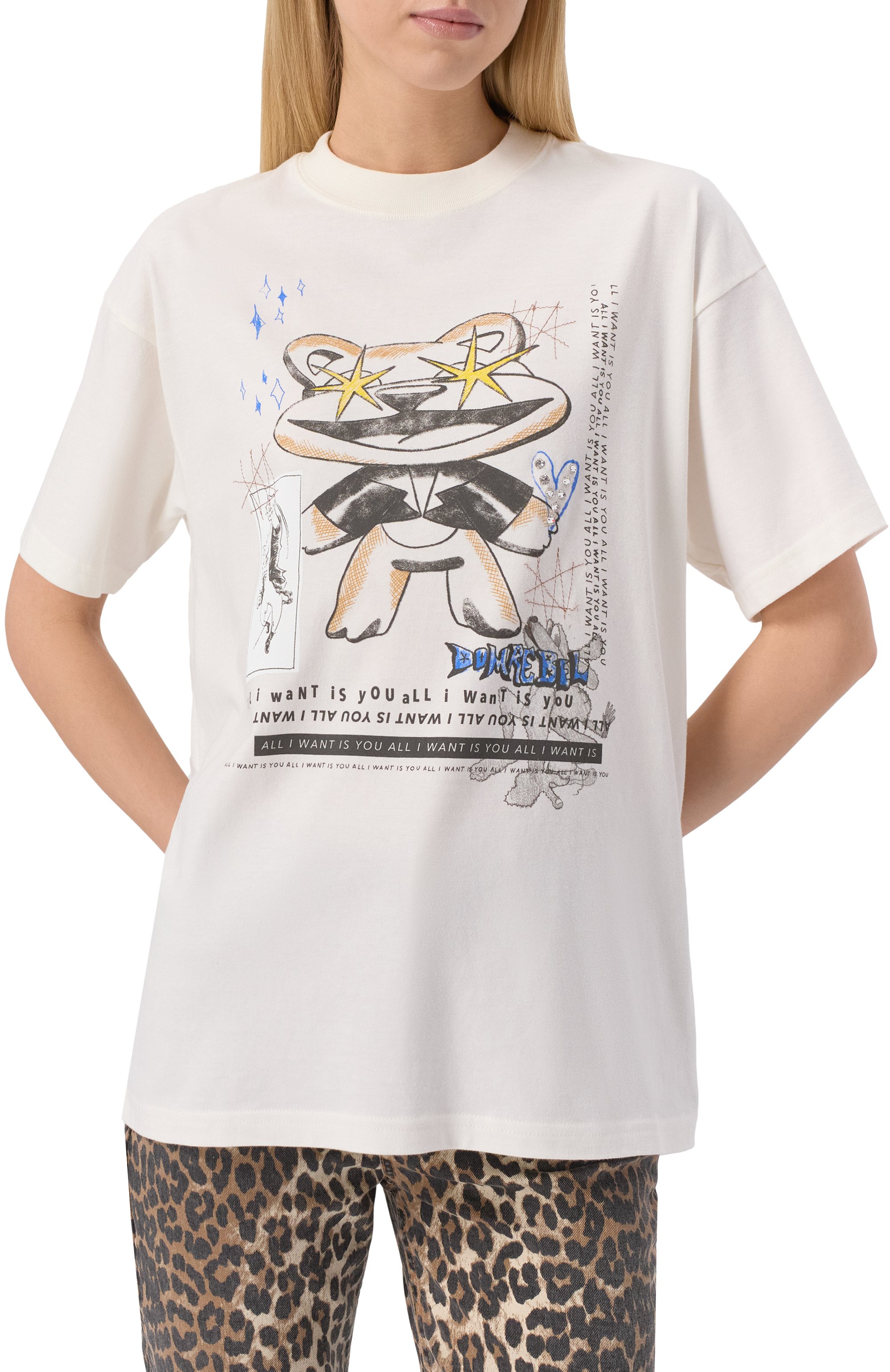 Хлопковая футболка DOMREBEL, арт. WANTED T-SHIRT SWAR0WSKI, фото 3