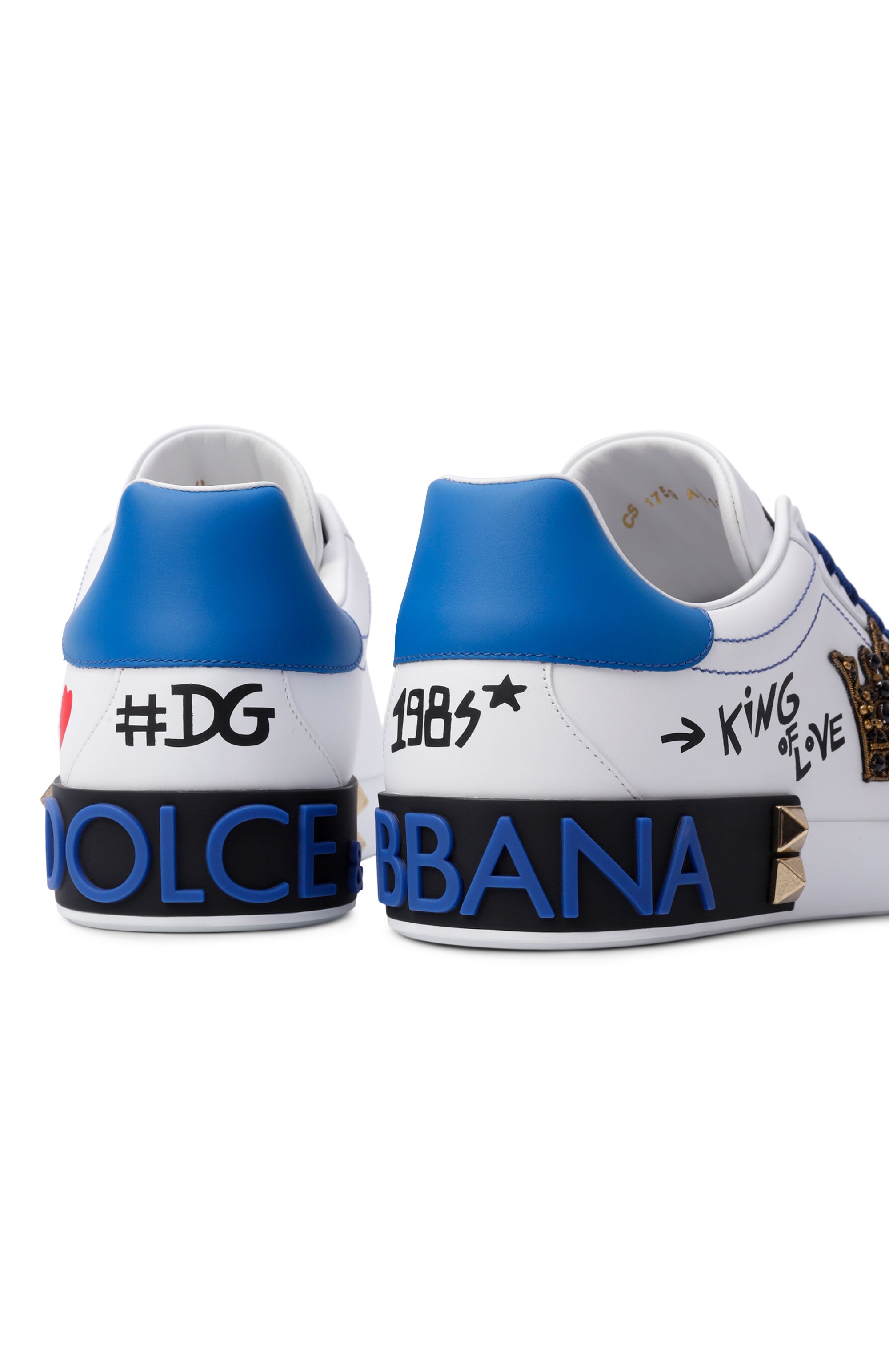 Кожаные кеды portofino DOLCE & GABBANA, арт. CS1759/A0219, фото 7