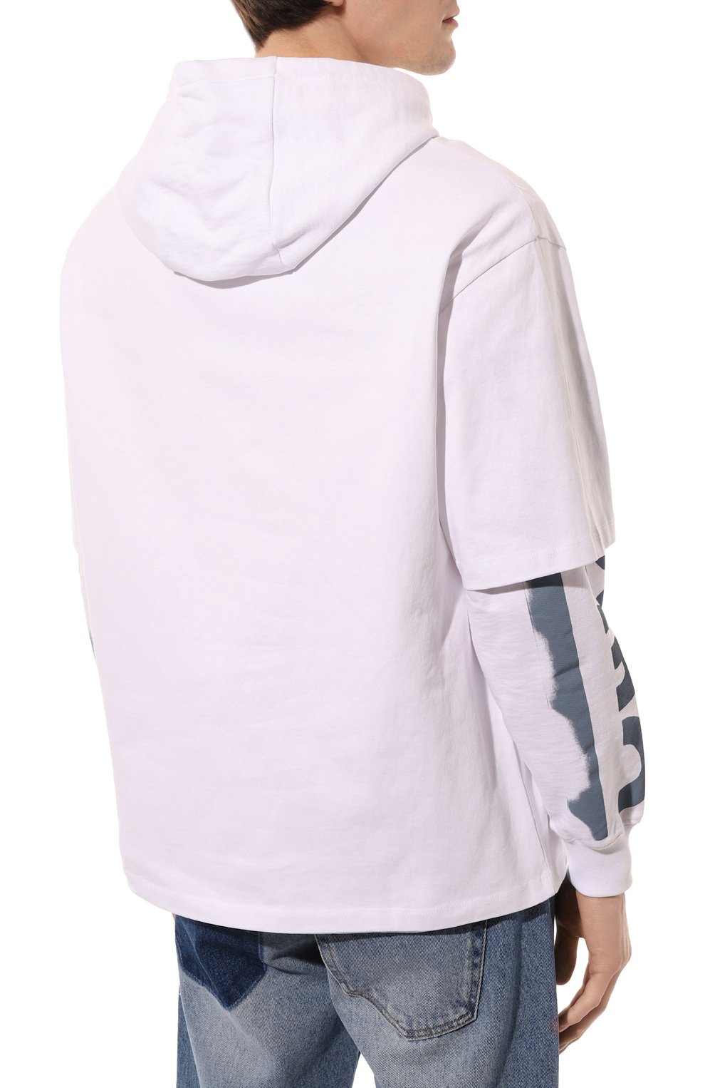 Хлопковое худи HUGO белого цвета по цене 14570 руб., арт. 50487545, фото 4 Хлопковое худи HUGO, арт. 50487545, фото 4