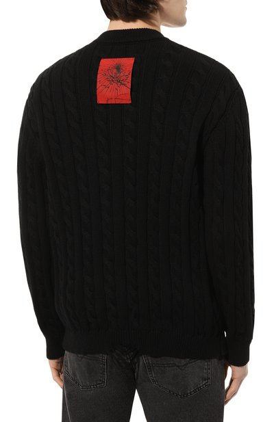 Хлопковый свитер A BETTER MISTAKE черного цвета по цене 39950 руб., арт. 05D13TJ058M KN002PD, фото 4 Хлопковый свитер A BETTER MISTAKE, арт. 05D13TJ058M KN002PD, фото 4