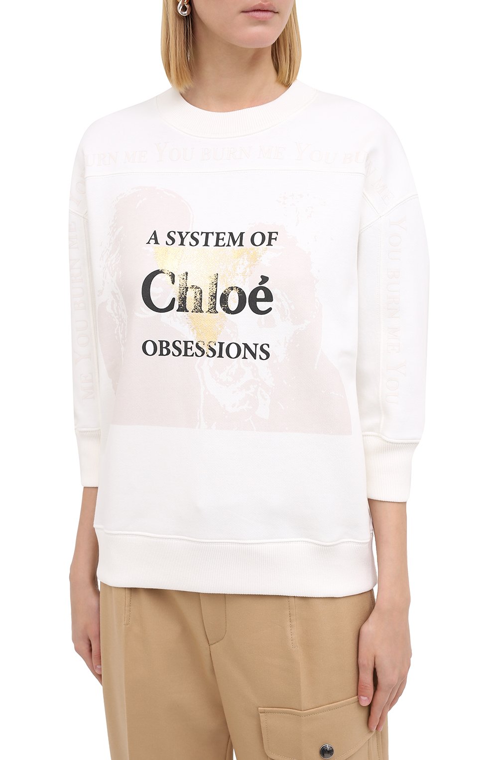 Хлопковый свитшот CHLOÉ, арт. CHC20AJH26085, фото 3