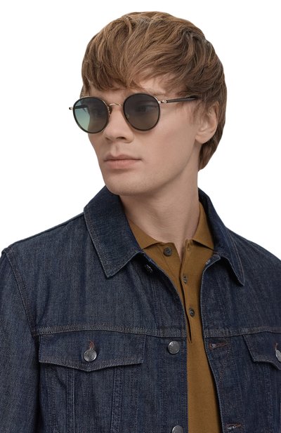 Женские солнцезащитные очки MOSCOT, арт. ZEV SUN DARK GREEN/G0LD F0REST W00D