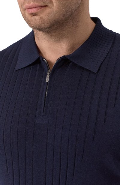 Поло из шерсти и шелка ZILLI, арт. KZP001M0230VZRD00_002, фото 5