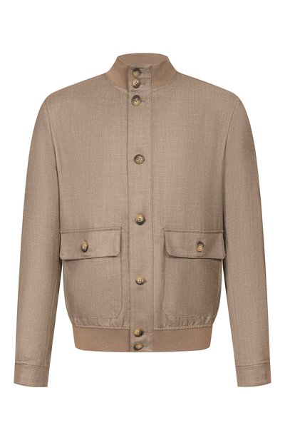 Мужской бомбер из шерсти и шелка ANDREA CAMPAGNA, арт. 832248/AC/0025003