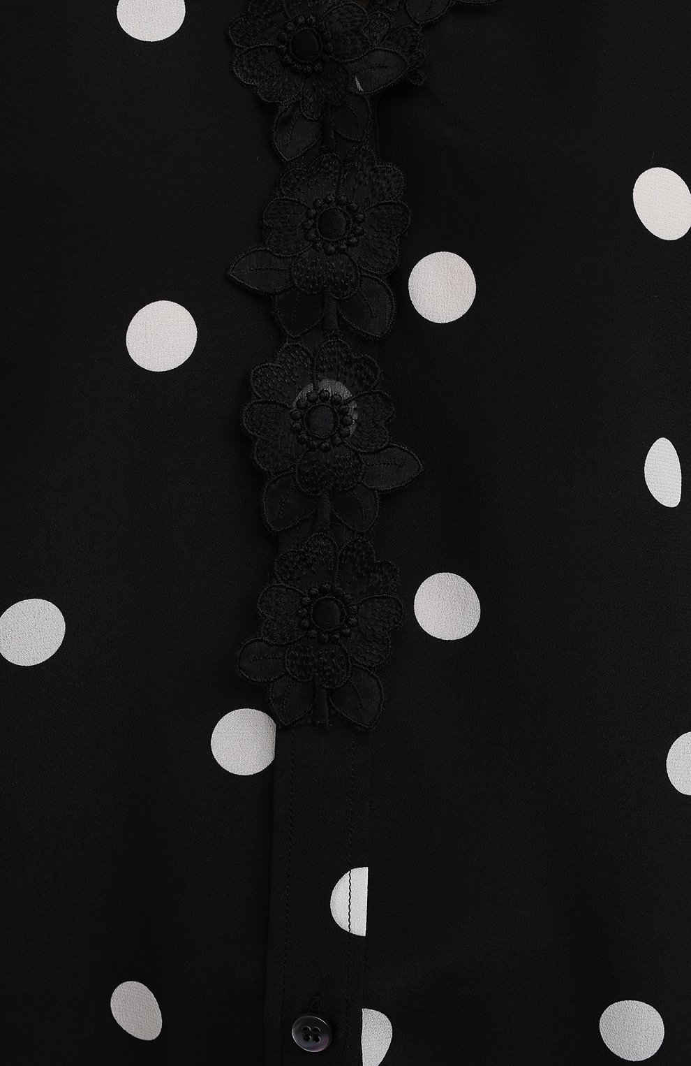 Шелковая блузка DOLCE & GABBANA черно-белого цвета по цене 135000 руб., арт. J5AAQT/HS15T, фото 5 Шелковая блузка DOLCE & GABBANA, арт. J5AAQT/HS15T, фото 5