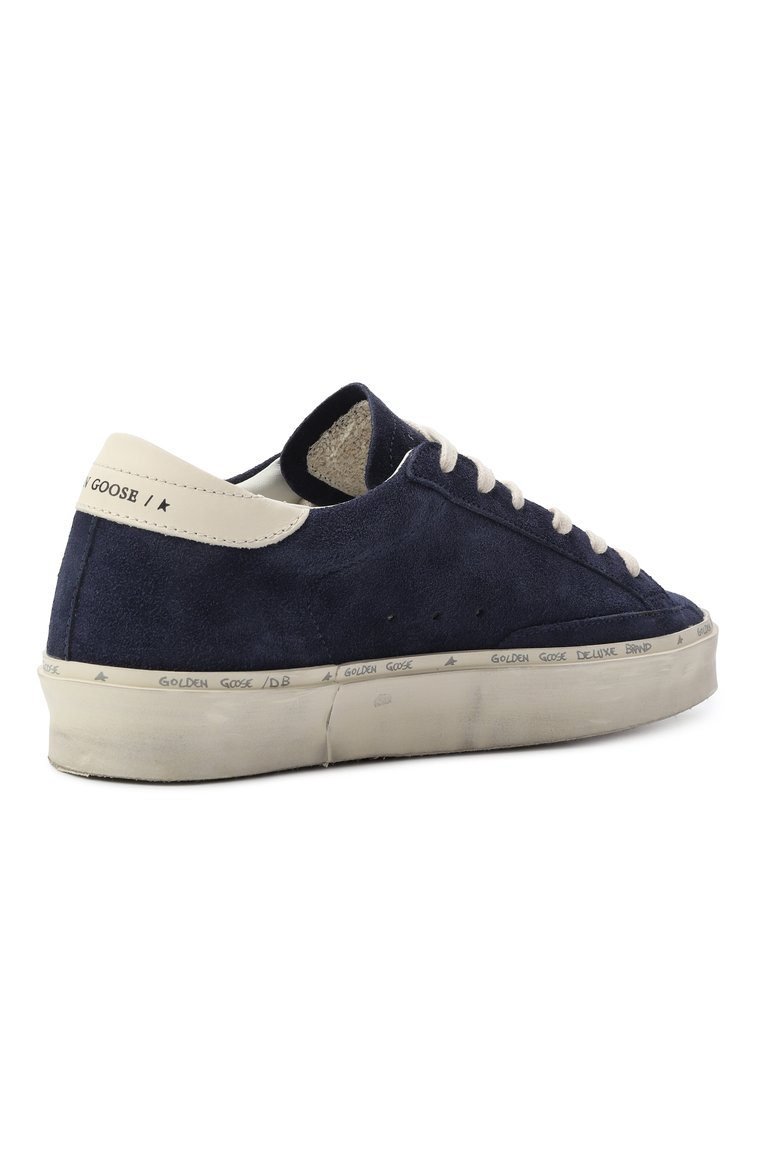 Женские замшевые кеды hi star GOLDEN GOOSE DELUXE BRAND синего цвета, арт. GWF00118.F006510 | Фото 5 (Подошва: Платформа; Материал внутренний: Текстиль; Материал внешний: Натуральная кожа, Замша; Кросс-КТ: Низкие; Материал утеплителя: Без утеплителя; Стили: Кэжуэл)