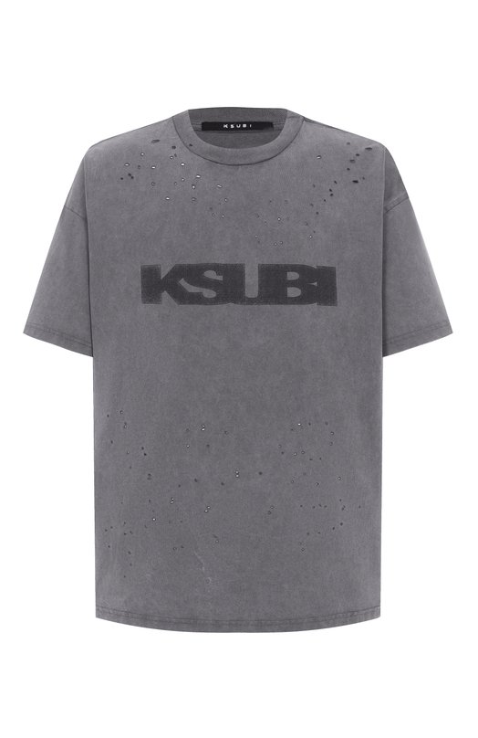 Хлопковая футболка Ksubi MPF25TE025 Серый MPF25TE025