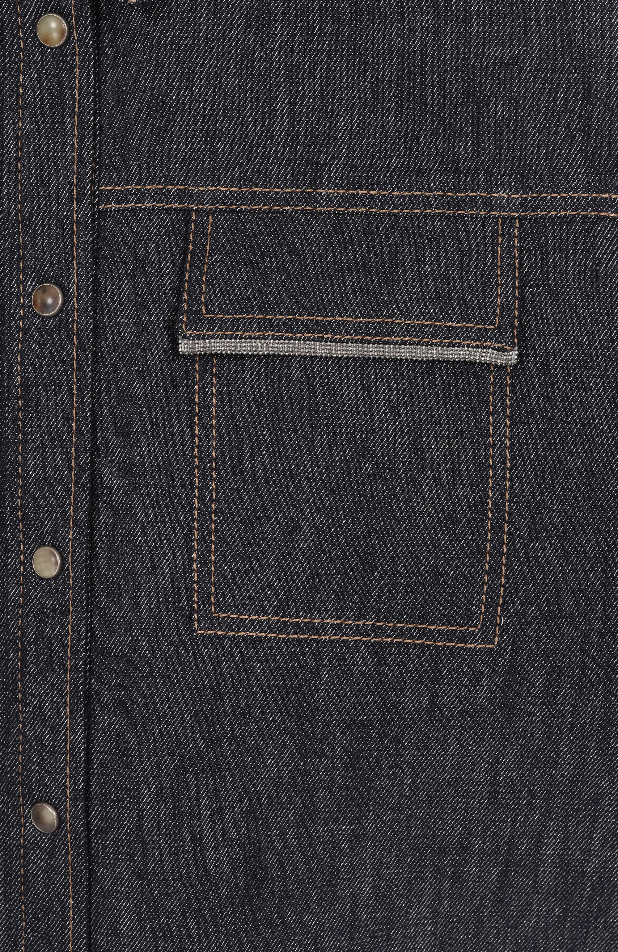 Джинсовая рубашка BRUNELLO CUCINELLI, арт. BB148C864B, фото 3