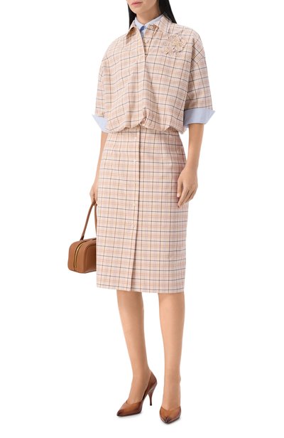 Хлопковая рубашка PRADA, арт. P969NRS000/171C, фото 2